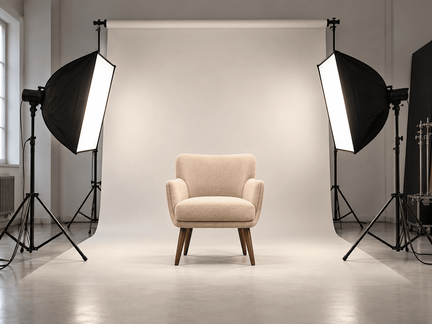 Chair in a photo studio